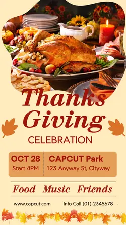 Thanksgiving Celebration Invitation Insta Story