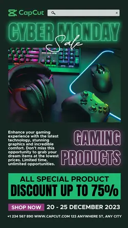 Cyber Monday Sales Promotion Instagram Story