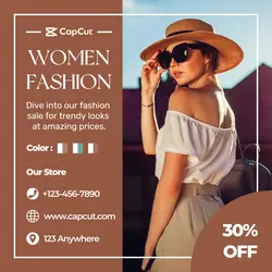 Brown Women Fashion Promotion Instagram Post