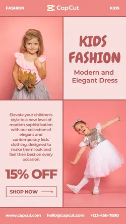 Pink Fashion Kids Promotion Instagram Story