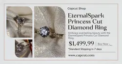 Fashion Industry Diamond Ring Promotion Facebook App Ad
