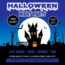 Halloween Night Party Instagram Post