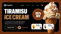 Ice Cream New Year Sale Promotion Website
