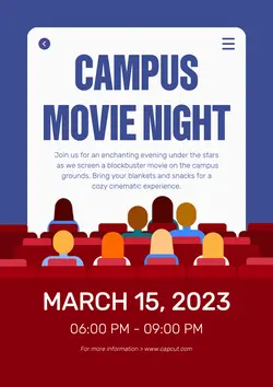 Non-Marketing Campus Activities Blue Illustration