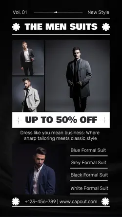 Fashion Men Suits Promotion Instagram Story