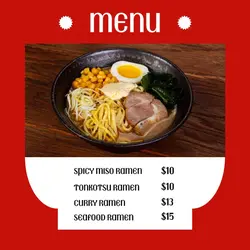 Modern Food Menu Instagram Post