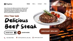 Beef Steak New Year Sale Promotion Website