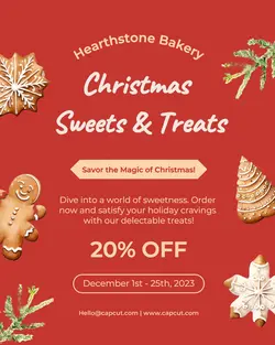 Christmas Day Promotion Food Red Instagram Potrait
