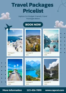 Travel Pacakges Pricelist Poster