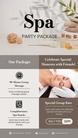 Personal Care Spa Beige Promotion Instagram Story