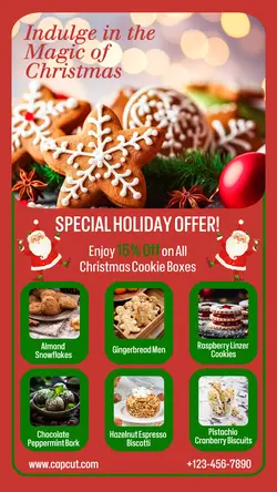 christmas cookies promotion instagram story