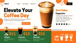 Food Coffee Drinks Promo Page