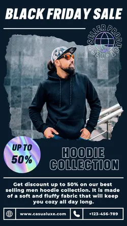 Fashion Men Hoodie Promotion Instagram Story