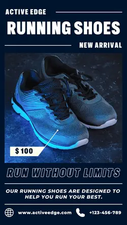 Fashion Running Shoes Product Display Insta Story