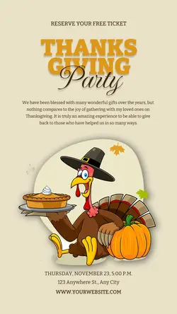 Thanksgiving Party Instagram Story