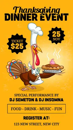 Thanksgiving Dinner Event Instagram Story