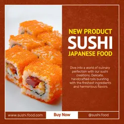 Japanese Food Sushi Product Display Instagram Post