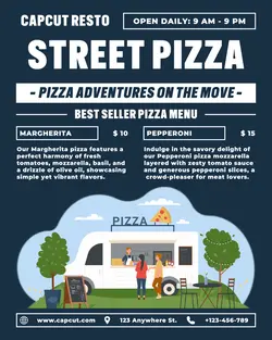 Street Pizza Menu Poster Promotion Insta Portrait