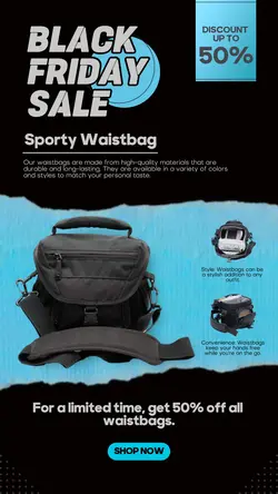 Blue Waistbag promotion sale Instagram story