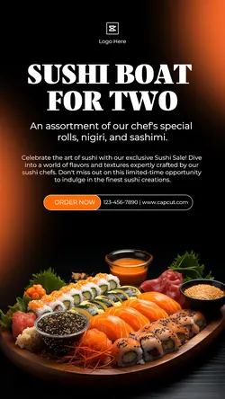 Food Sushi Product Display Instagram Story
