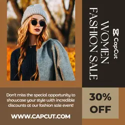 Brown Women Fashion Sale Promotion Instagram Post