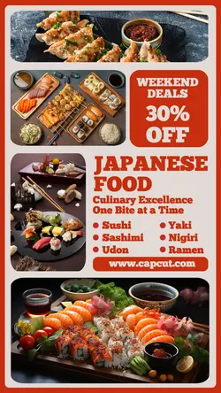 Japanese Food Weekend Deals Instagram Story