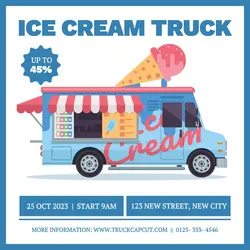 Ice Cream Truck Promotion Instagram post