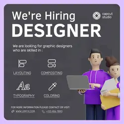 Hiring Ads Graphic Designer Instagram Post
