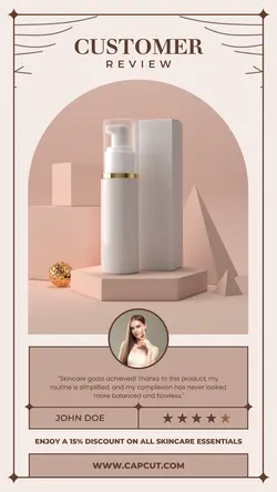 Skincare Customer Review for Social Media Story