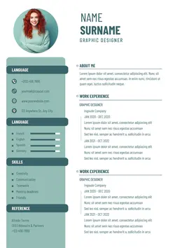 Business Graphic Designer Resume Minimalist
