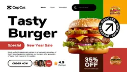Burger New Year Sale Promotion Website