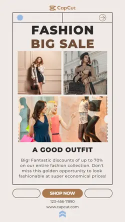 Brown Fashion Big Sale Instagram Story