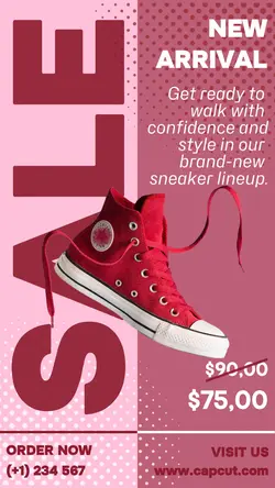 Shoes Sale New Arrival Instagram Story Pink