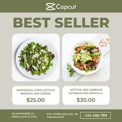 Food best seller green promotion Instagram Post
