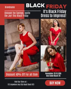 Black Friday Fashion Promotions Instagram Portrait
