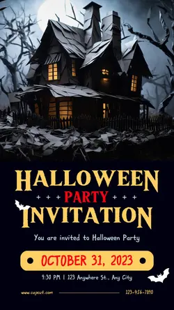 Halloween Party Invititation Tiktok Post