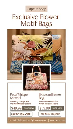 Fashion Industry Woman's Bag Product Display Tiktok