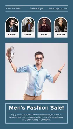 Fashion men's wear promotion instagram story