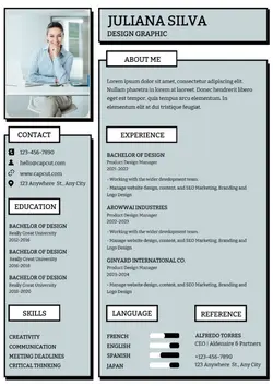 Business Resume Design Graphic Modern