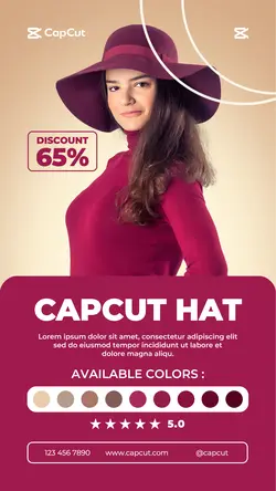 Hat Fashion Industry Promotion instagram story