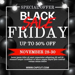 black friday sale instagram post