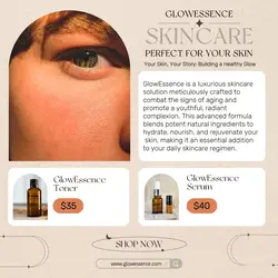 Aesthetic Skincare Product Instagram Post