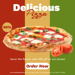 Delicious Pizza Promotion Instagram Post