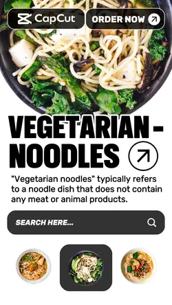 Food Vege Noodles Product Display Instagram Story