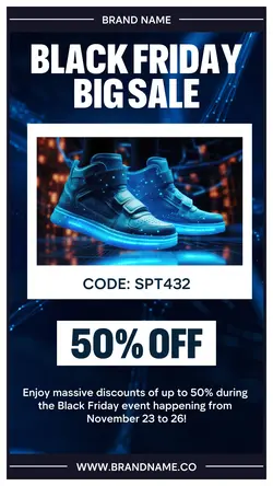 Black Friday Sale Shoes Promotions Instagram Story
