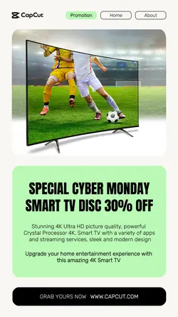 Cyber Monday Electronic Sale Tiktok Post