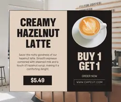 Cream Minimalist Food and Beverage Facebook Post