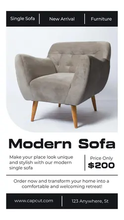 Furniture Single Sofa Display Instagram Story