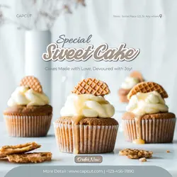 special sweet cake promotion instagram post