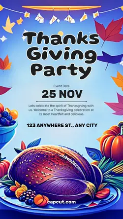 Thanksgiving Day Invitation Event Instagram Story